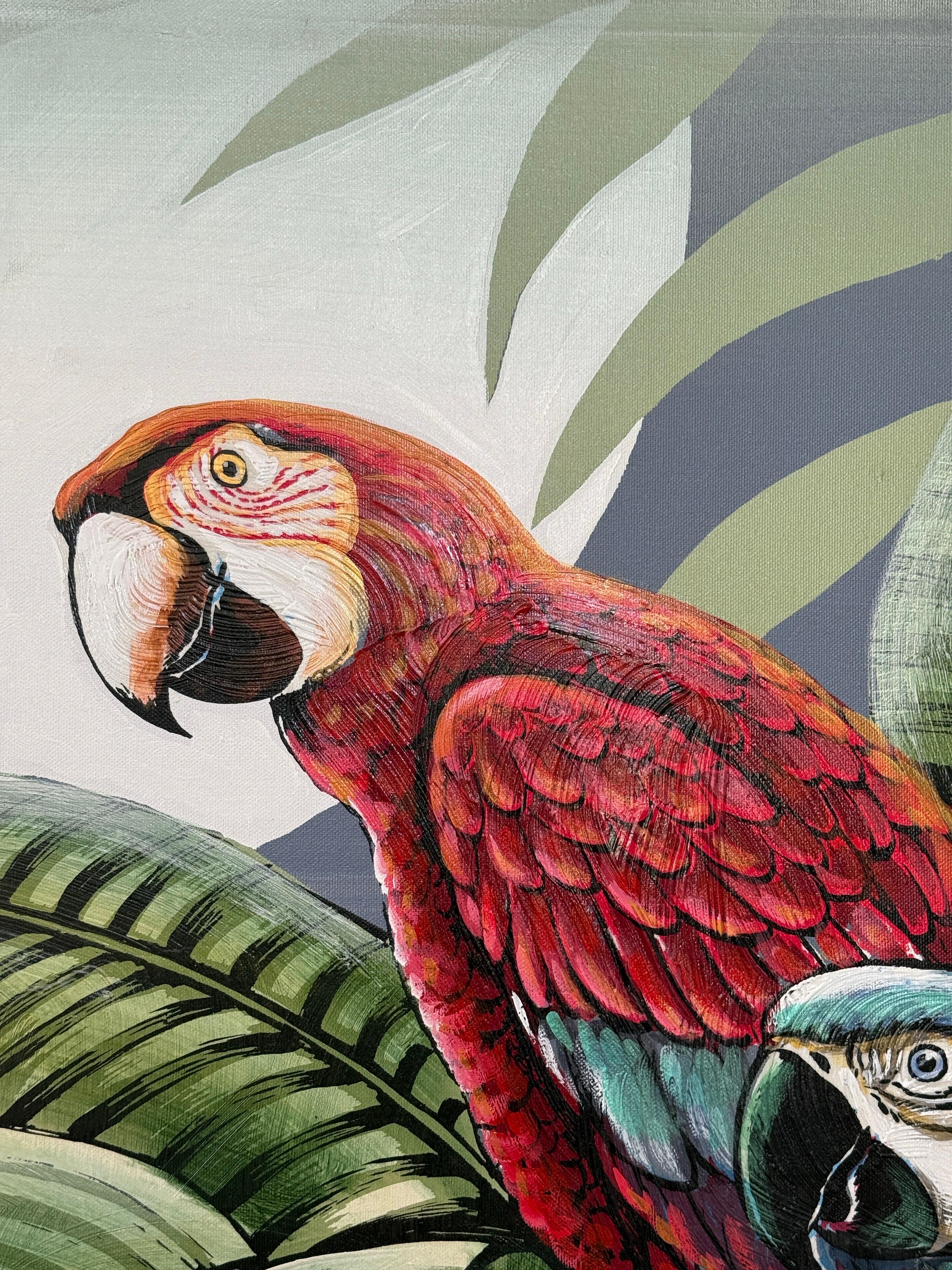 20ième siècle Peinture tropicale Monumental Lee Reynolds Vanguard Series 