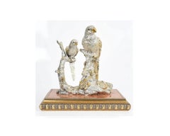 Monumental Life Size Parrot Bird Sterling Silver 925 Centerpiece, Sculpture on M