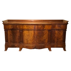 Sideboard buffet Light Mahogany Bow Front , 20th Century (large)