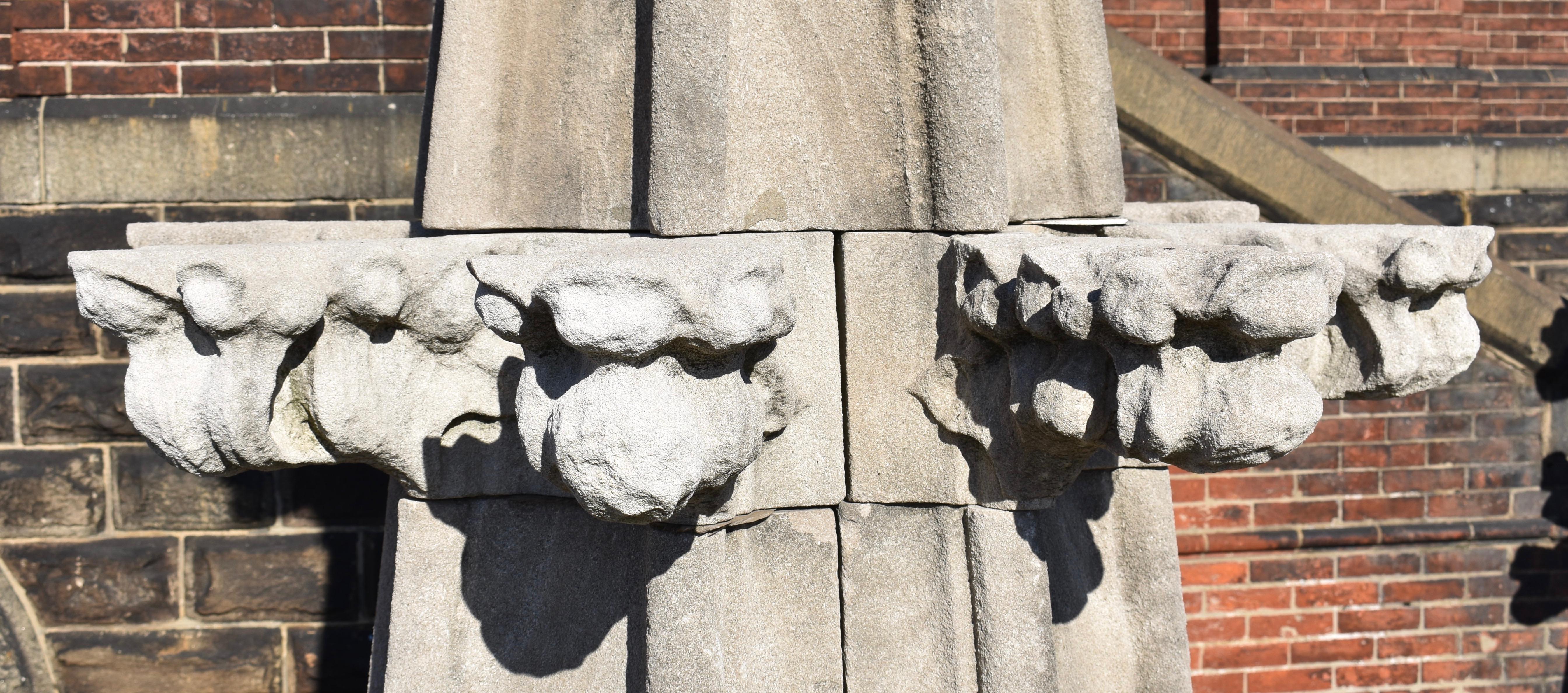 Hand-Carved Monumental Limestone Cathedral Spires