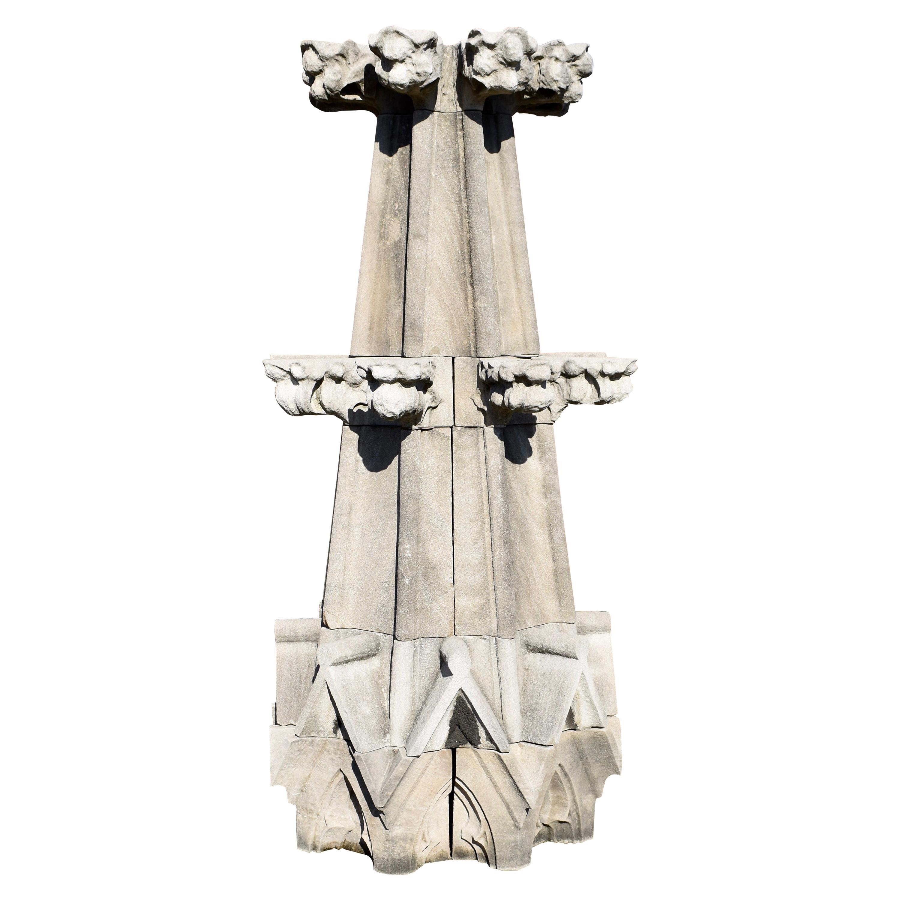 Monumental Limestone Cathedral Spires For Sale
