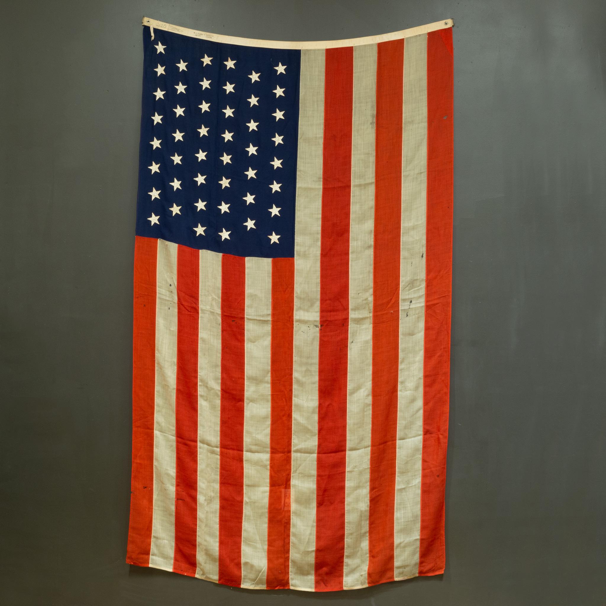 monumental-linen-american-flag-with-48-stars-c-1940-1950-at-1stdibs