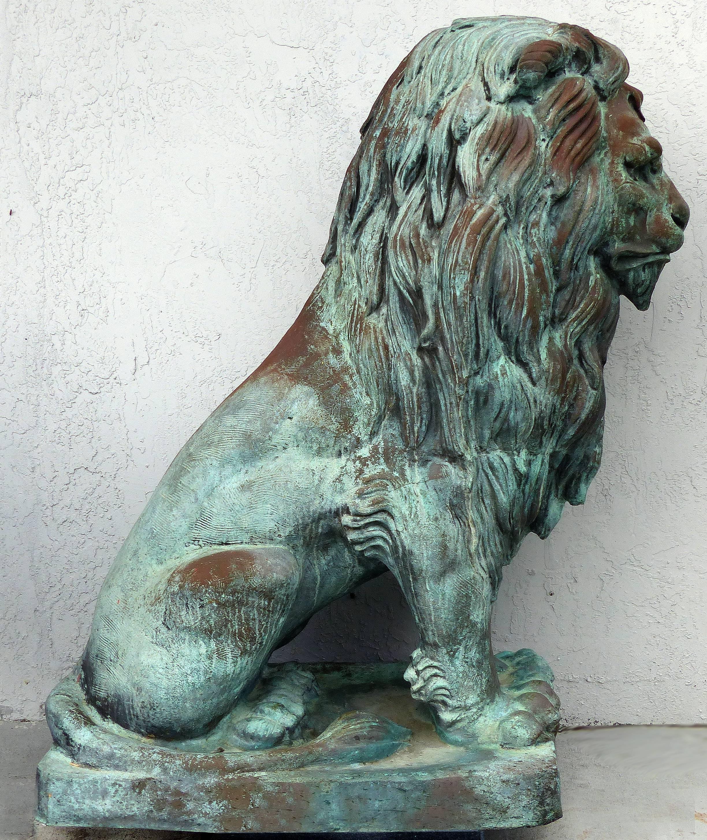 bronze lions