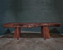 Grand Live-Edge Brazilian Ipé Outdoor Altar/Entry Table from Reclaimed Trees