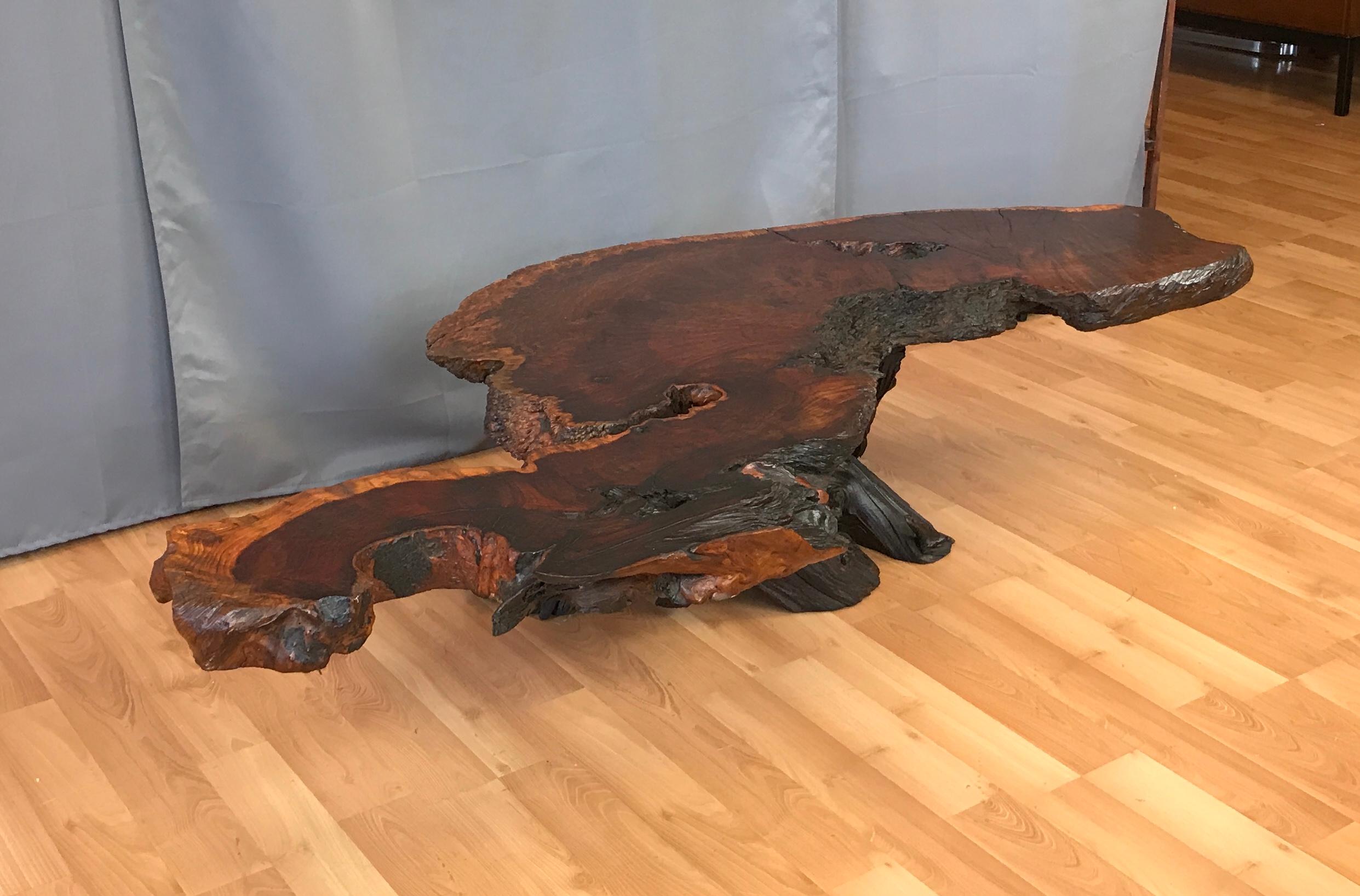 Other Monumental Live Edge Redwood Burl Coffee or Cocktail Table