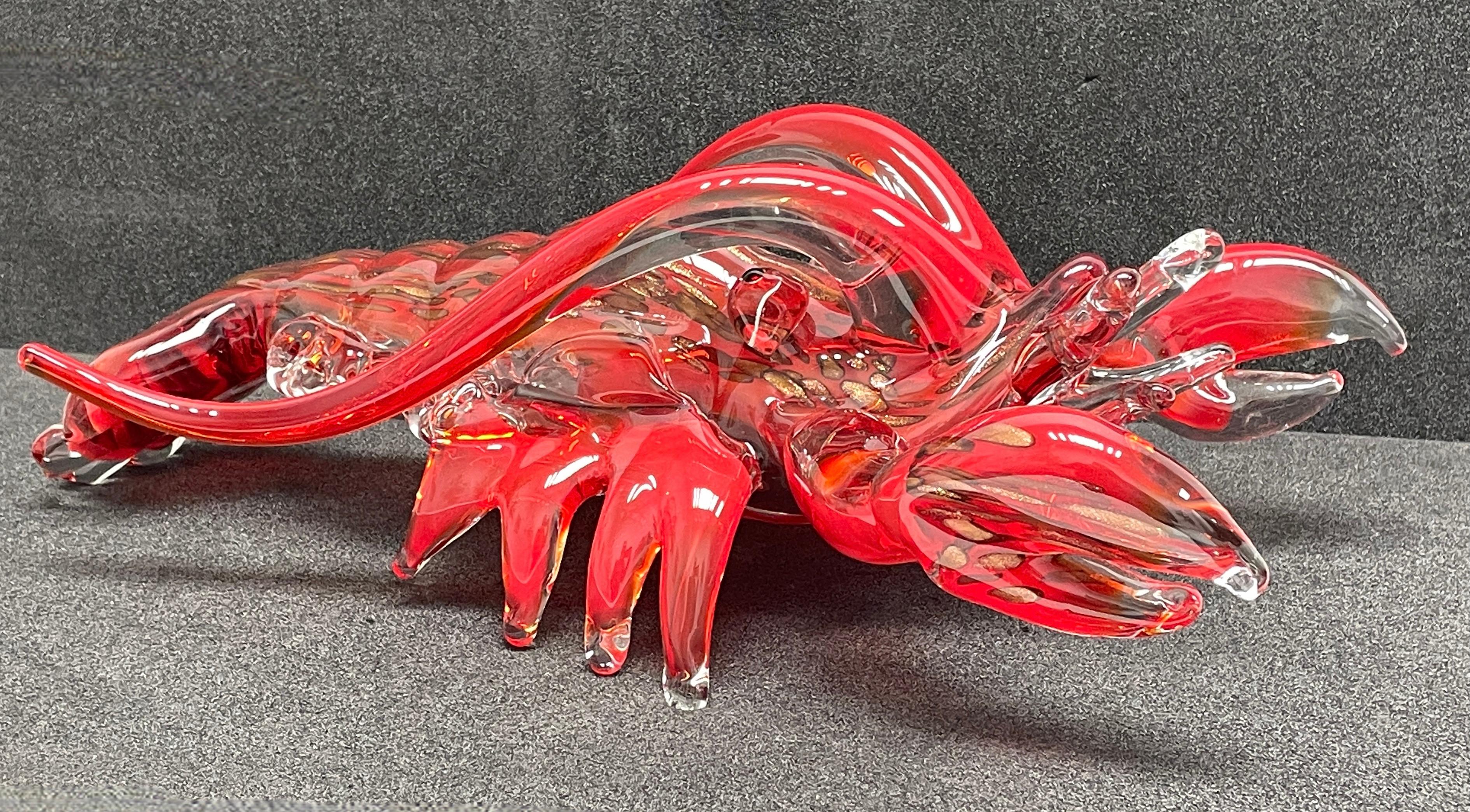 Monumental Lobster Sculpture Murano Glass, Vintage, Italy, 1978 6