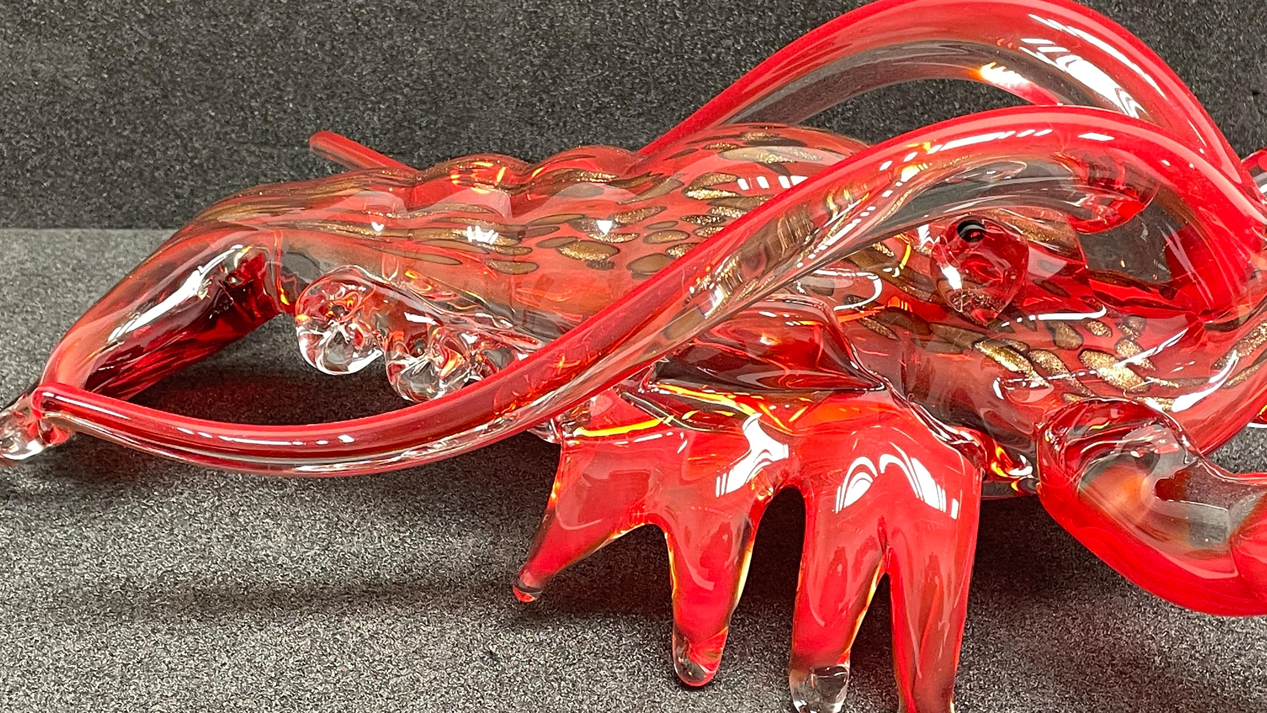 Monumental Lobster Sculpture Murano Glass, Vintage, Italy, 1978 8