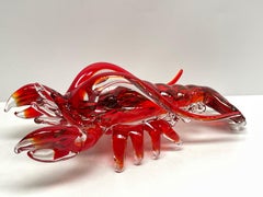 Monumental Lobster Sculpture Murano Glass, Vintage, Italy, 1978