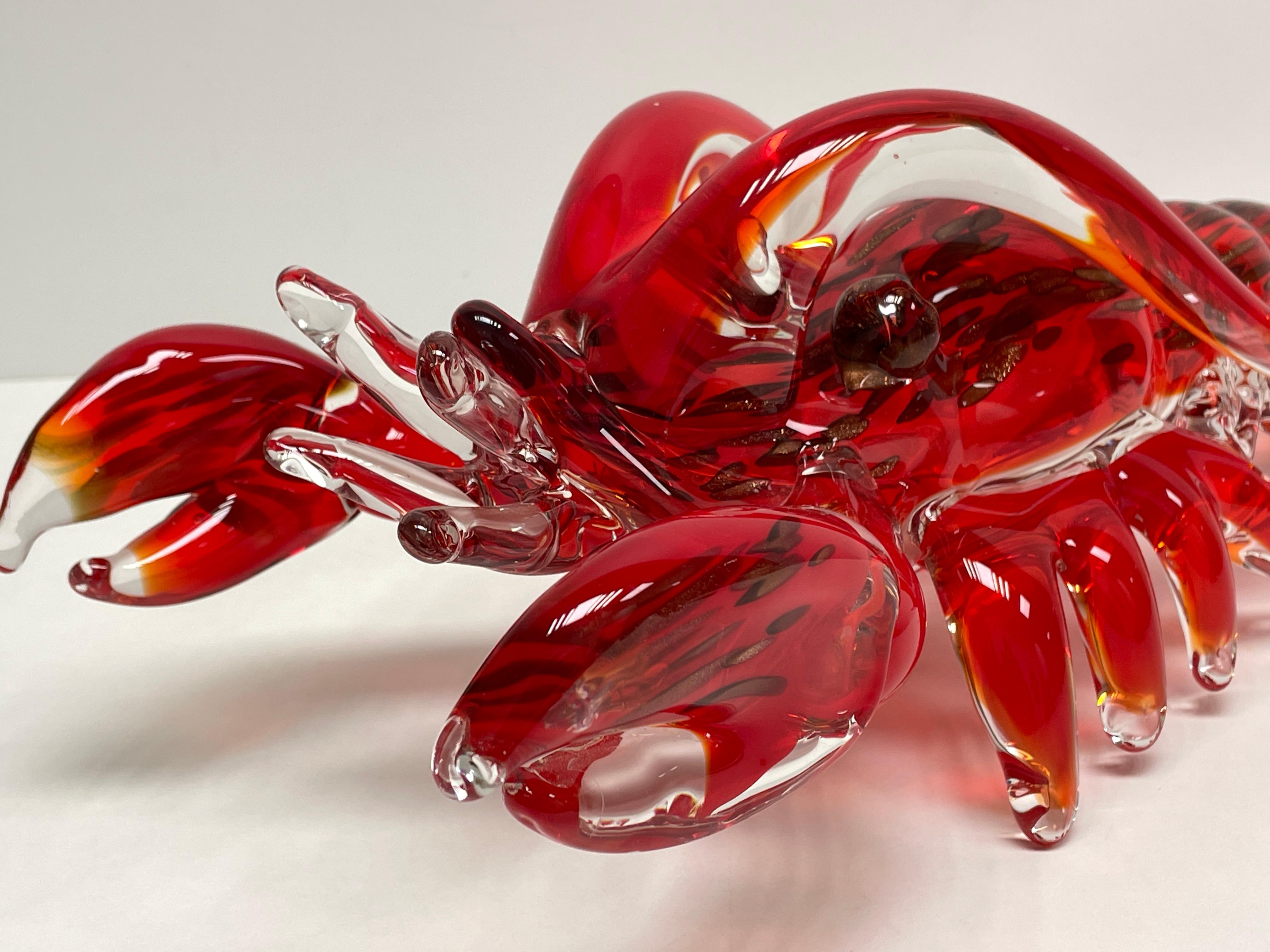 Monumental Lobster Sculpture Murano Glass, Vintage, Italy, 1978 In Good Condition In Nuernberg, DE