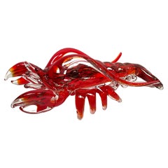 Monumental Lobster Sculpture Murano Glass, Vintage, Italy, 1978