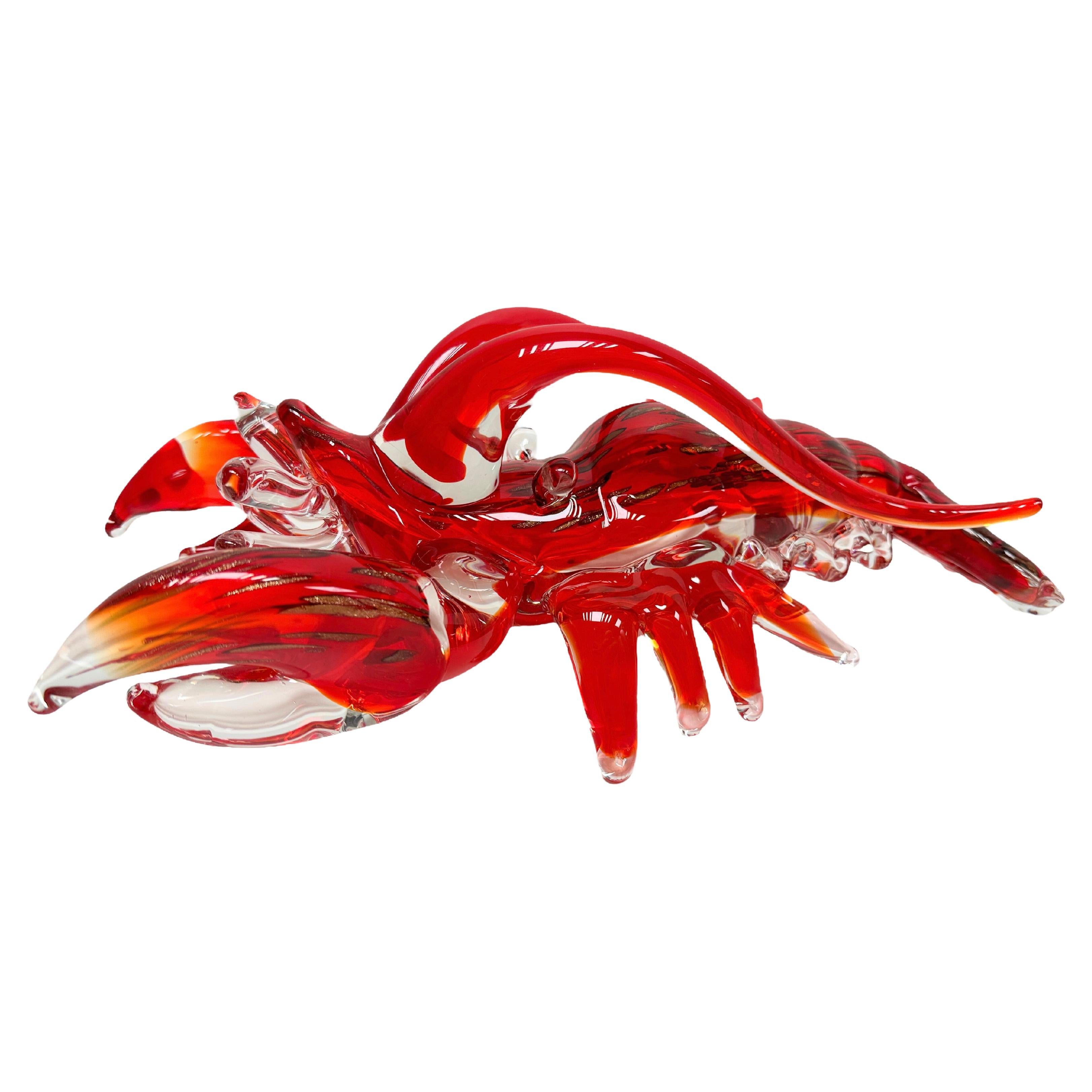 Monumental Lobster Sculpture Murano Glass, Vintage, Italy, 1980s For Sale