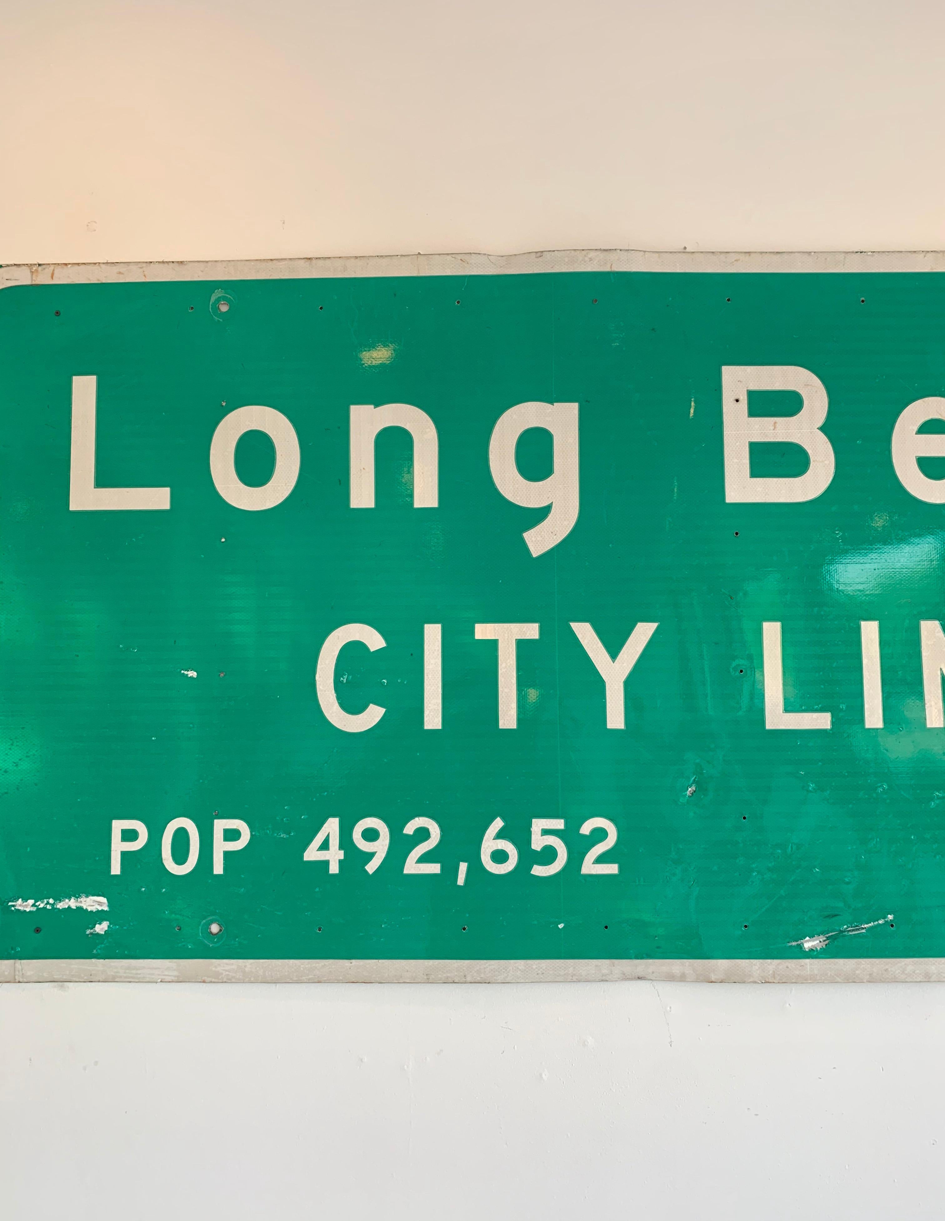 Plastic Monumental Long Beach Freeway Sign