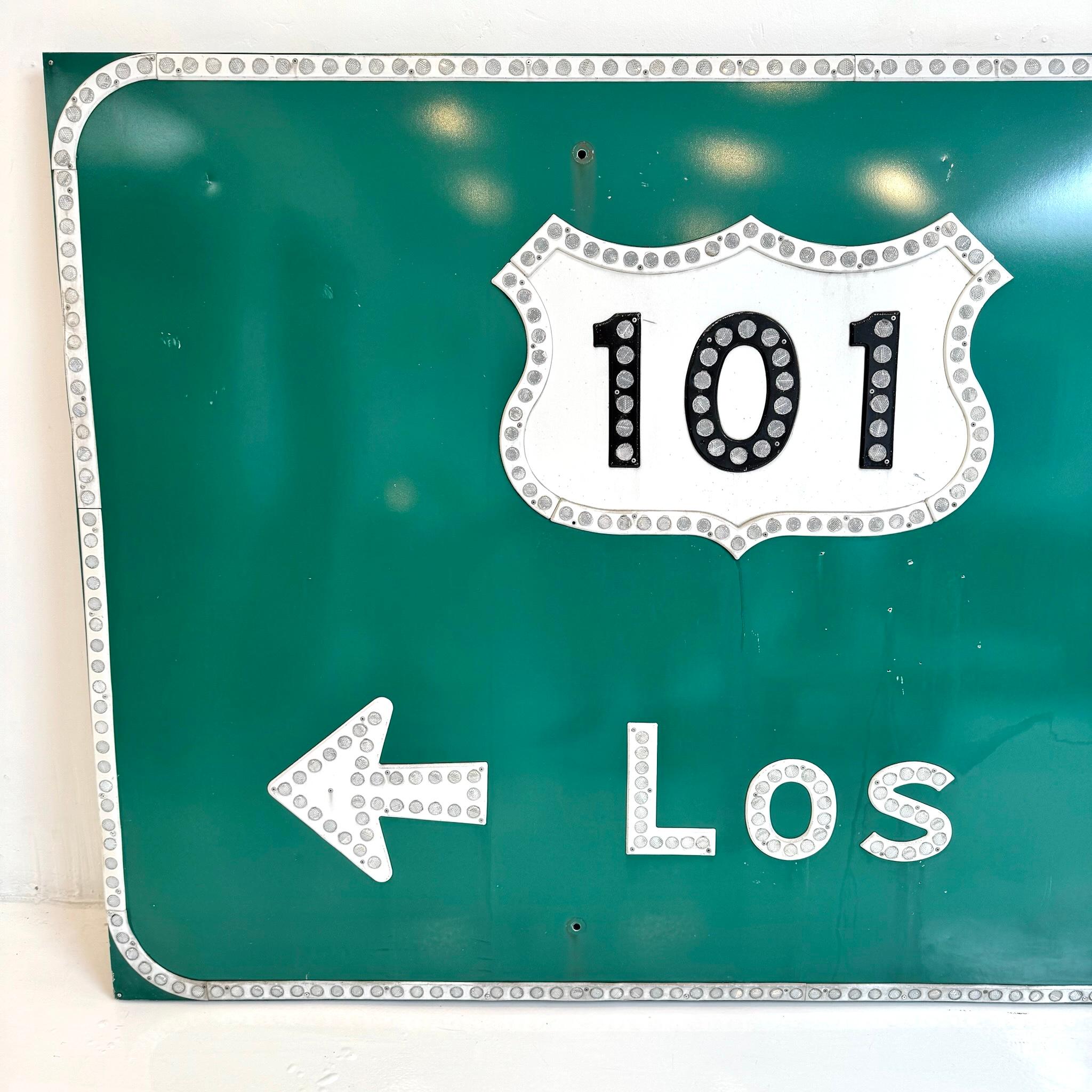 Monumental Los Angeles 101 Freeway Sign, 1988 USA For Sale 5