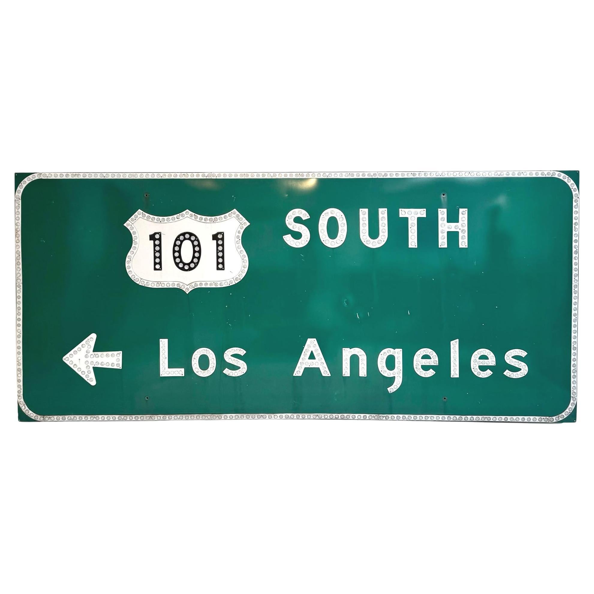 Monumental Los Angeles 101 Freeway Sign, 1988 USA For Sale