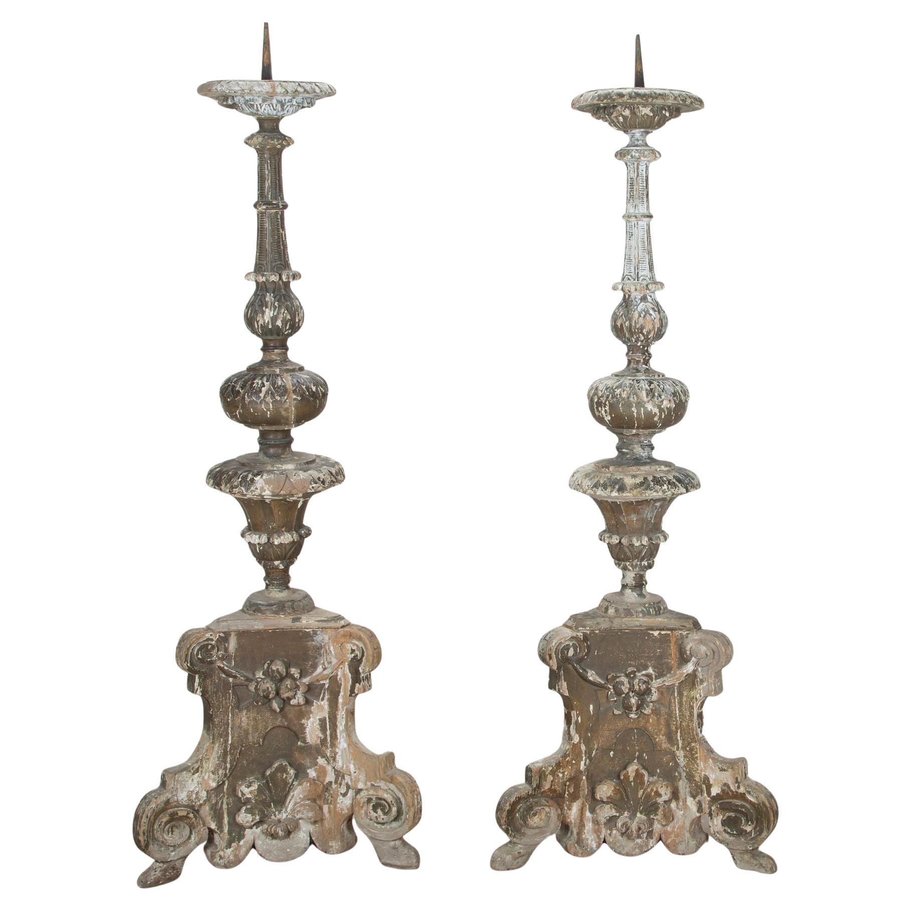 Monumentale Louis XIV Altarstäbchen im Angebot