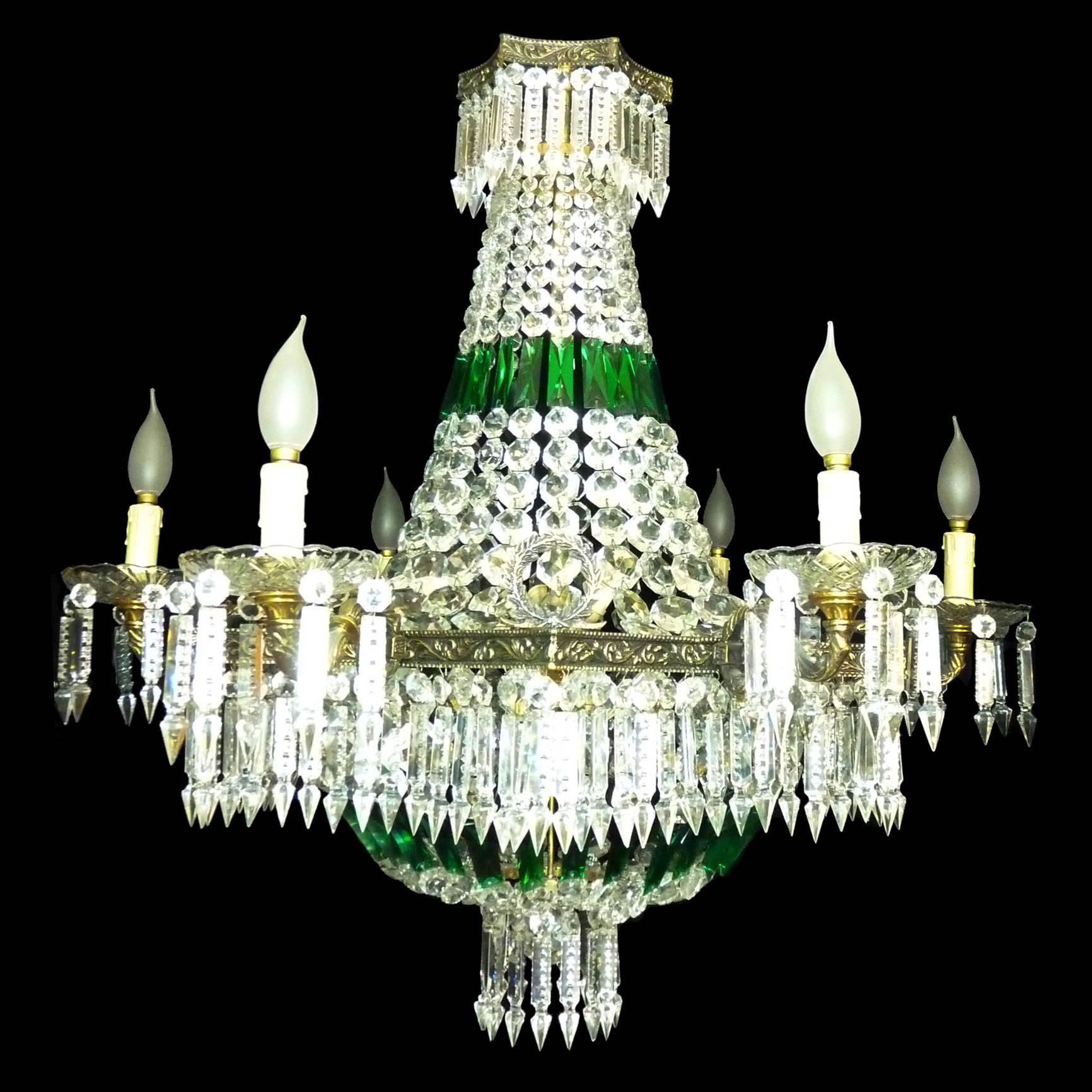 green chandelier