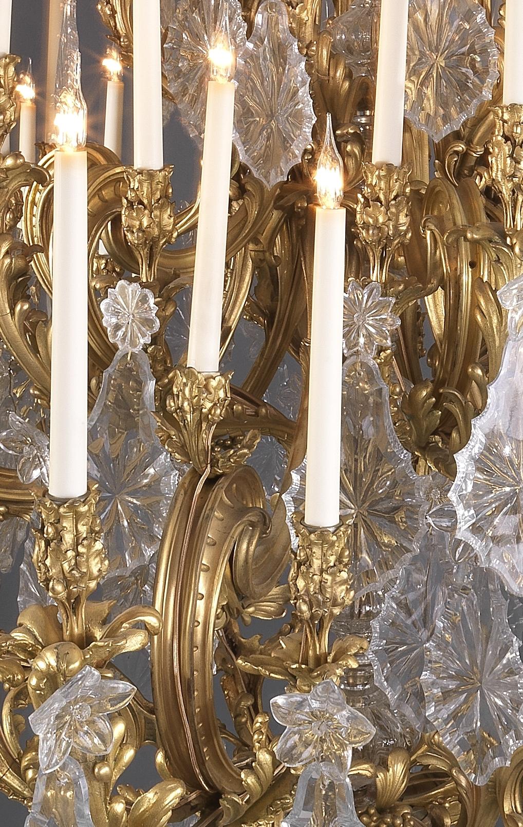 Monumental Louis XV Style Cut-Glass Forty-Eight Light Chandelier, circa 1885 In Good Condition For Sale In Brighton, West Sussex