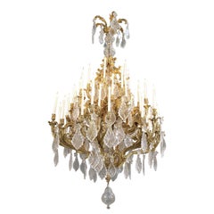 Monumental Louis XV Style Cut-Glass Forty-Eight Light Chandelier, circa 1885