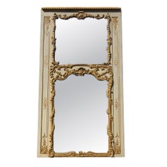 Monumental Louis XV-style Trumeau Mirror, 19th Century