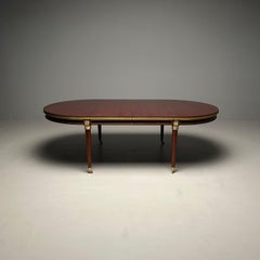 Monumental Louis XVI Hollywood Regency Dining Table, 15 Feet, Bronze Mounted