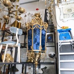 Monumental Louis XVI style dore bronze lantern