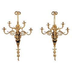 Used Monumental Louis XVI Style Wall Sconces after Thomire