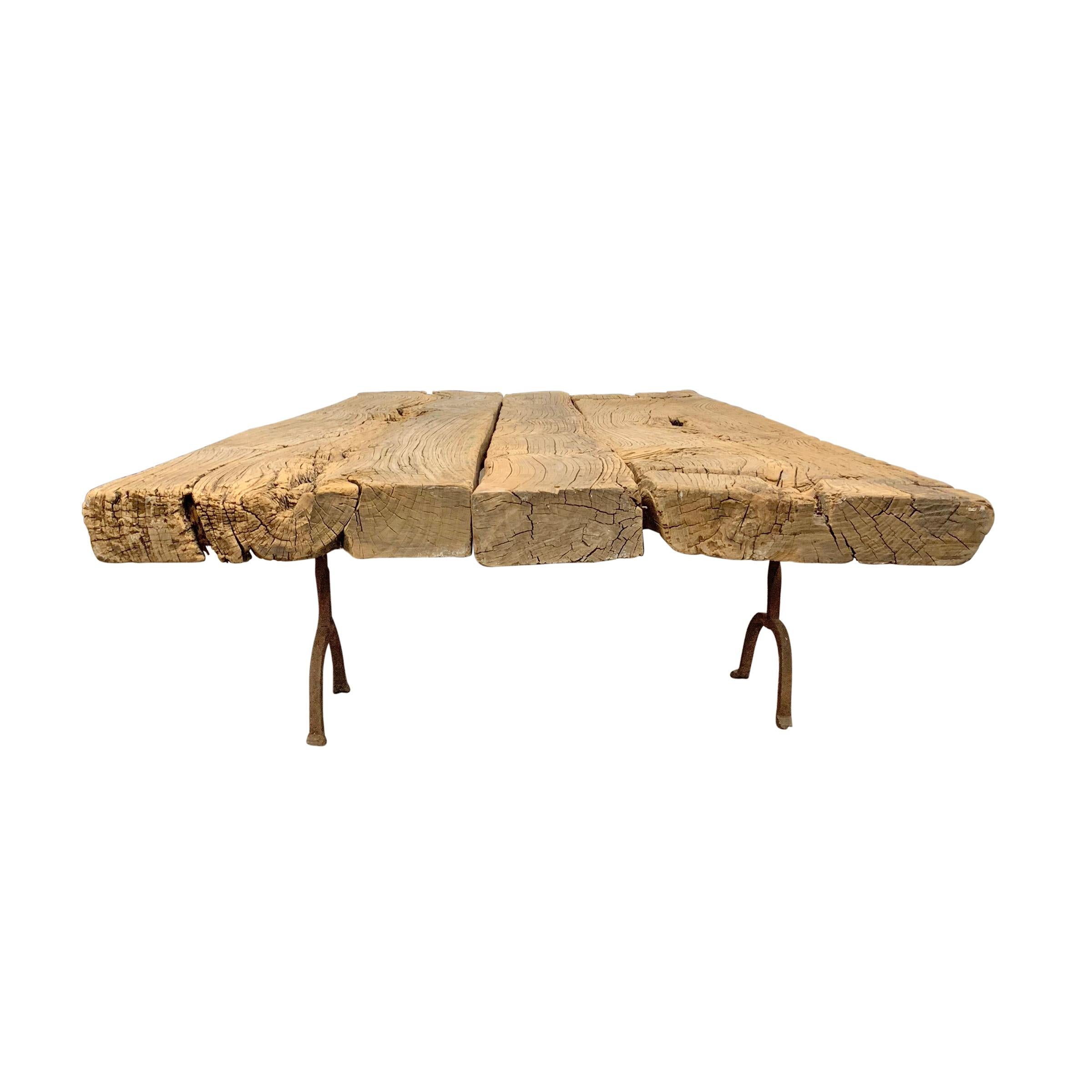 Unknown Monumental Low Table Made from Ancient Timbers