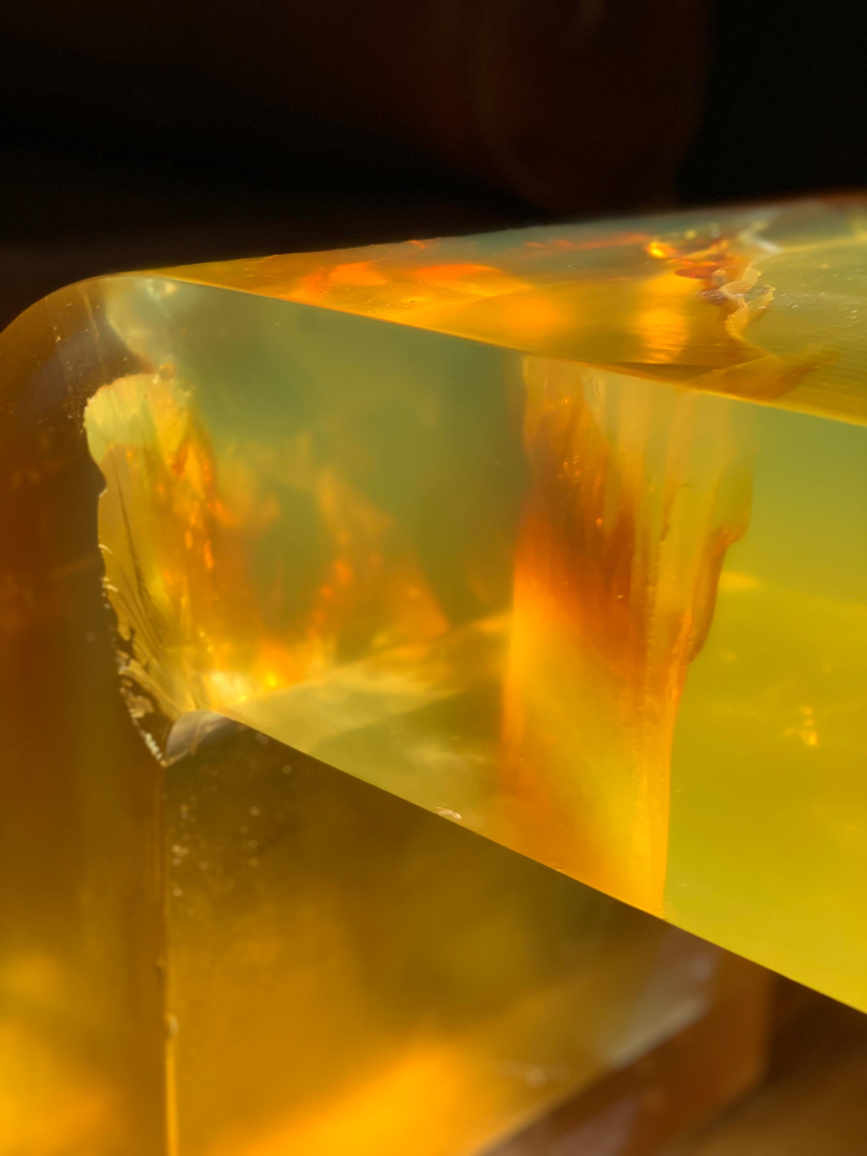 20th Century Monumental Lucite Block Coffee Table, in the Manner of Gary Gutterman, USA 1970S