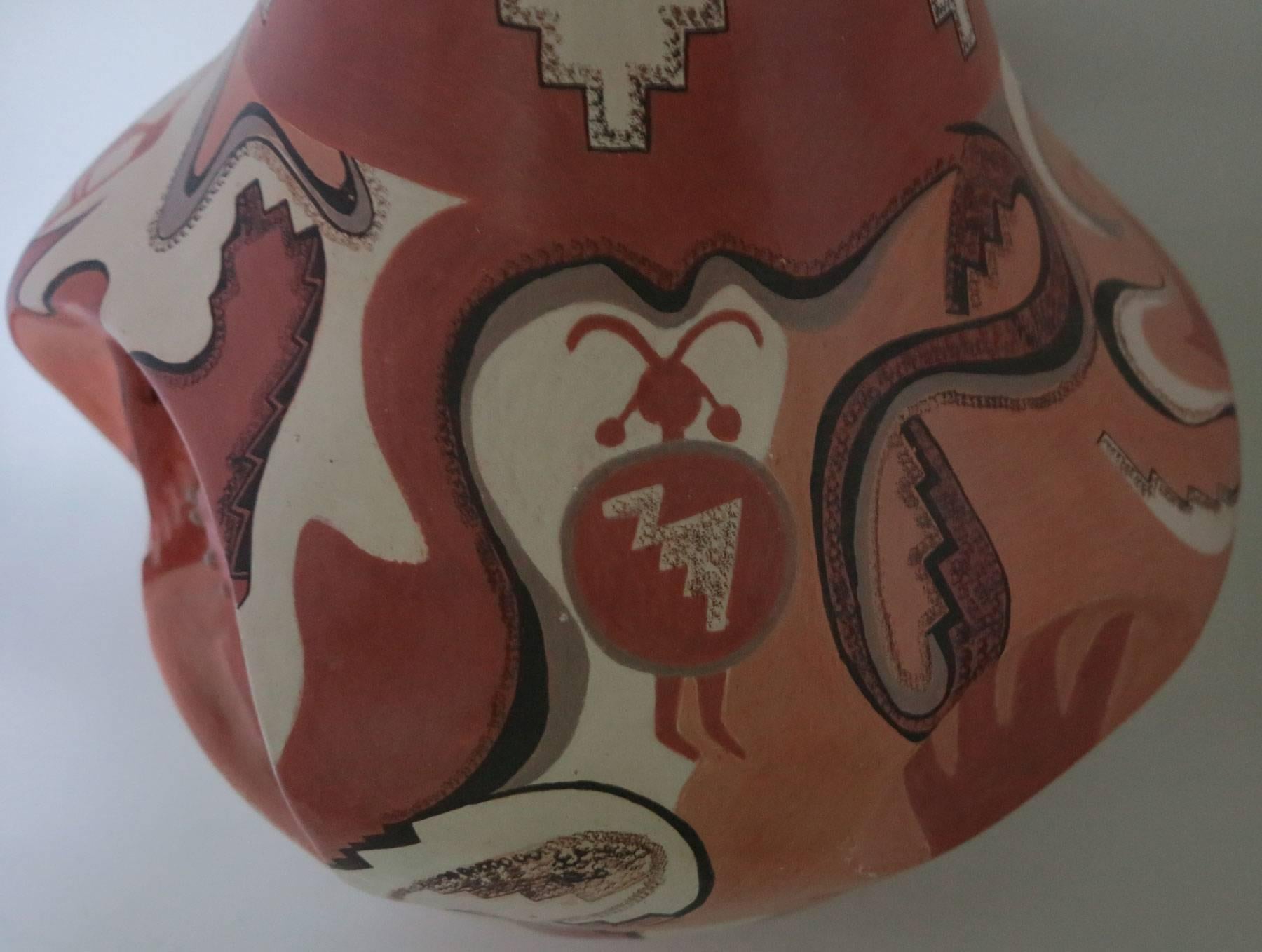 20ième siècle Monumental vase Navajo Lucy Leuppe McKelvey « Échos des Anasazi » en vente
