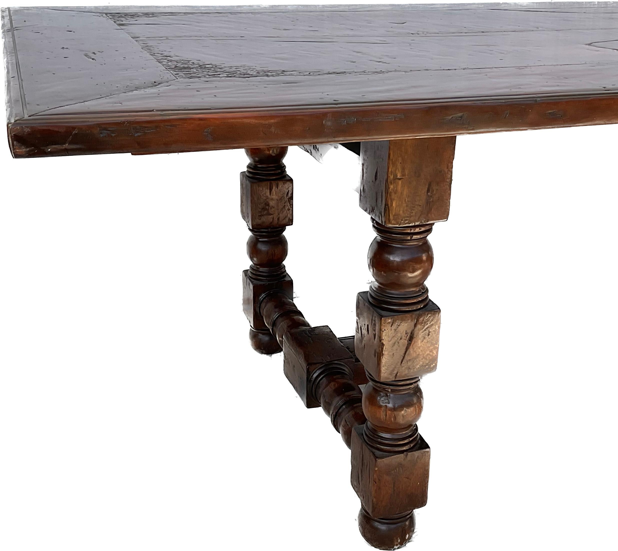 American Monumental Mahogany Refectory Dining Table
