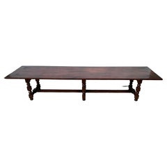 Monumental Mahogany Refectory Dining Table