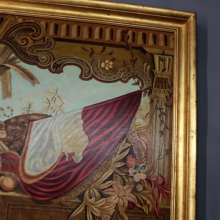 Monumental MaitlandSmith Neoclassical Still Life Oil on Board Painting