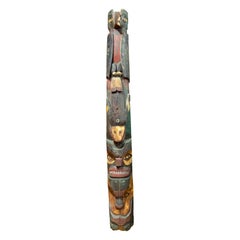 Antique Monumental Makah TOTEM by Young Doctor 108"H