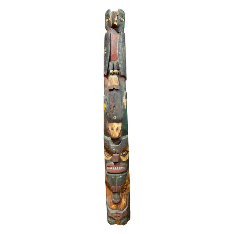 Monumental Makah TOTEM by Young Doctor 108"H For Sale