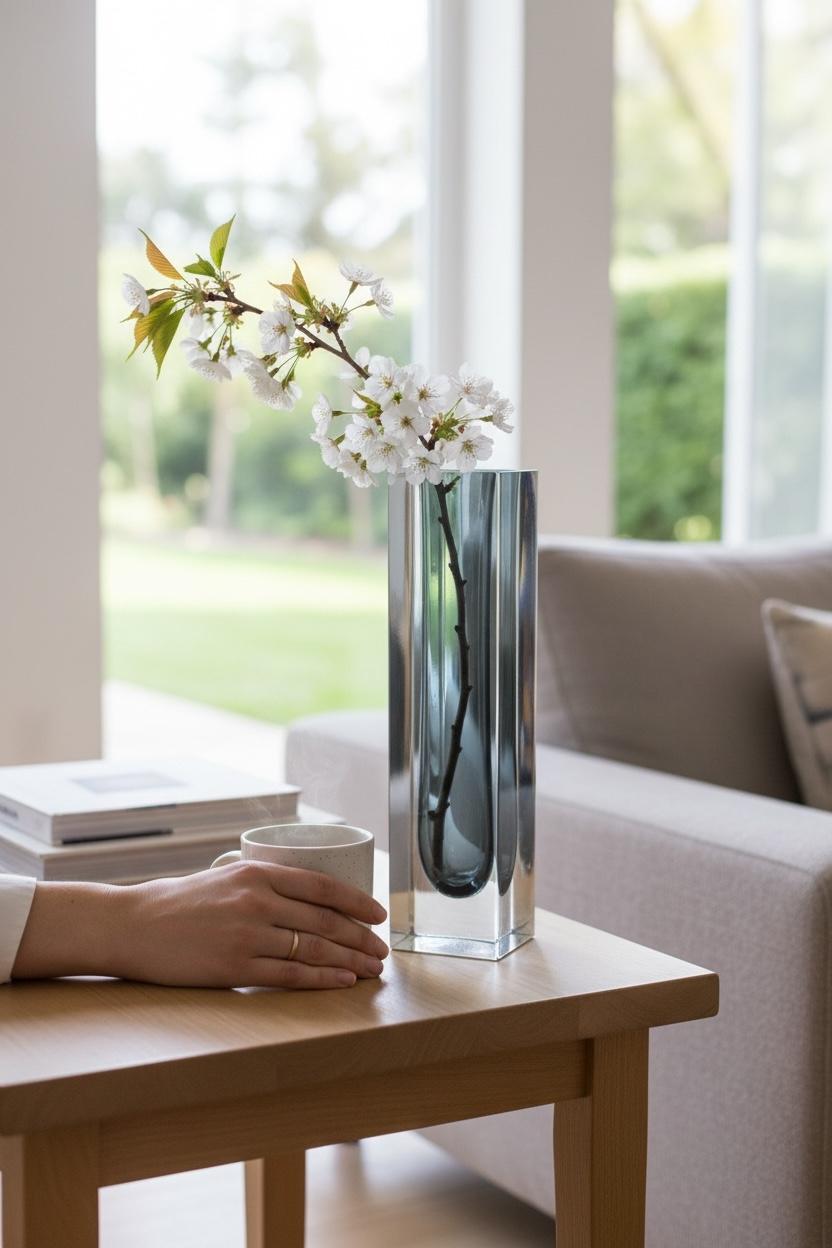 Monumental Jarrón Bloque Mandruzzato Gris y Transparente de Murano Glass Sommerso en venta 3