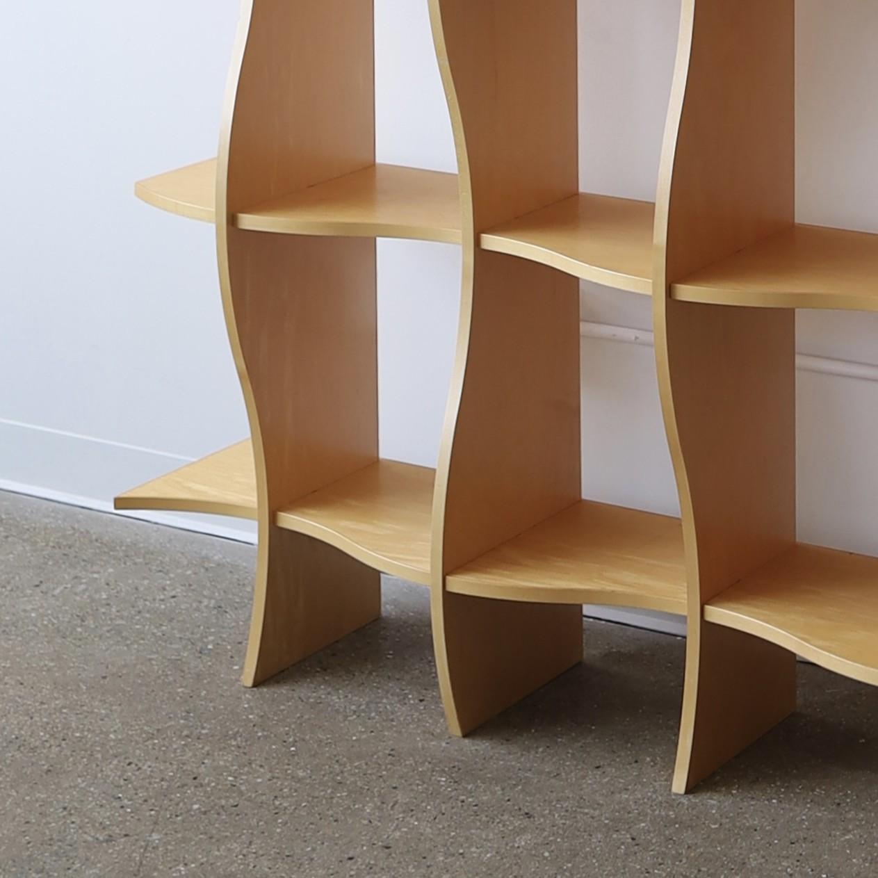 Late 20th Century Monumental Maple Etagere For Sale