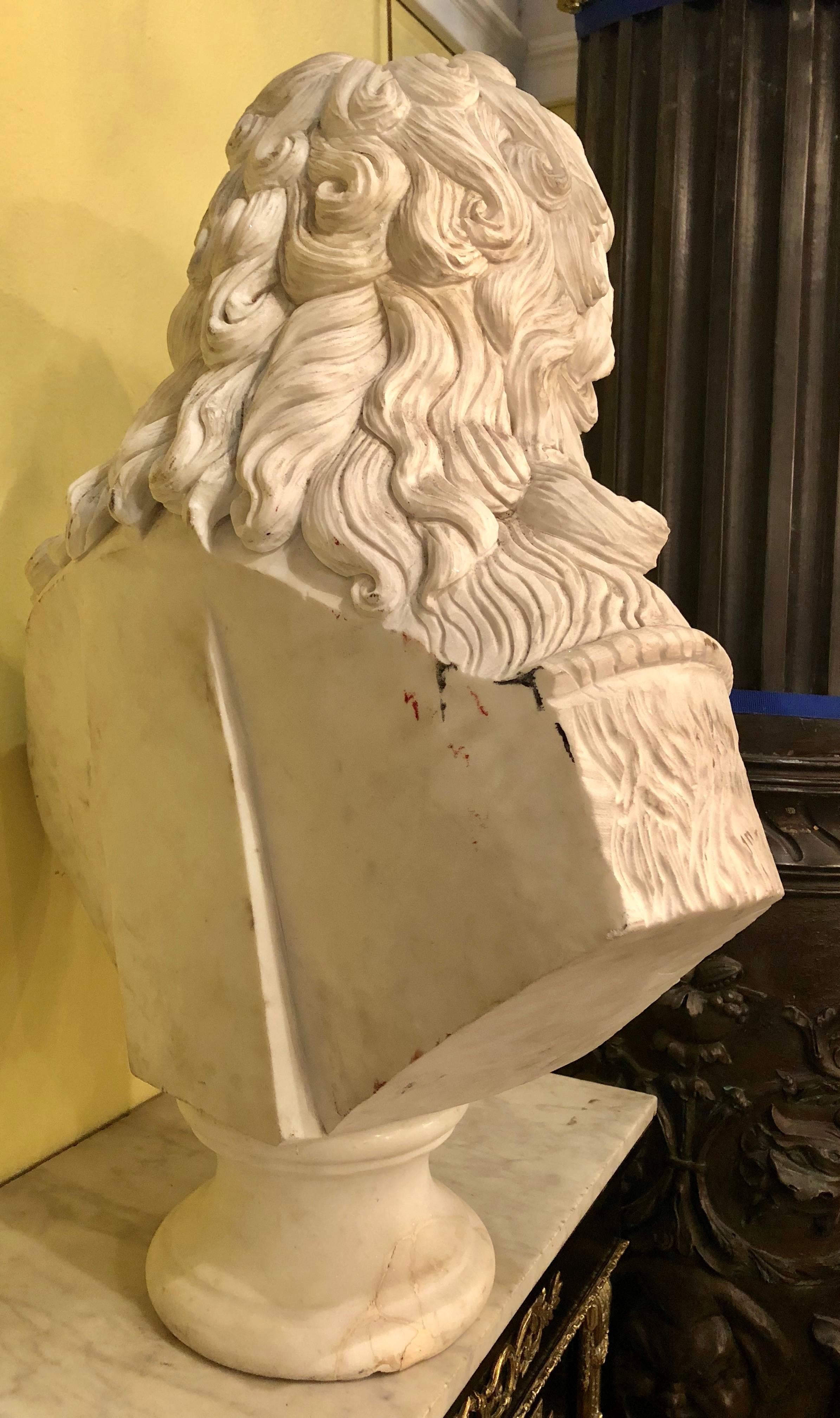 Monumental Marble Bust of a Nobel Gentleman 8