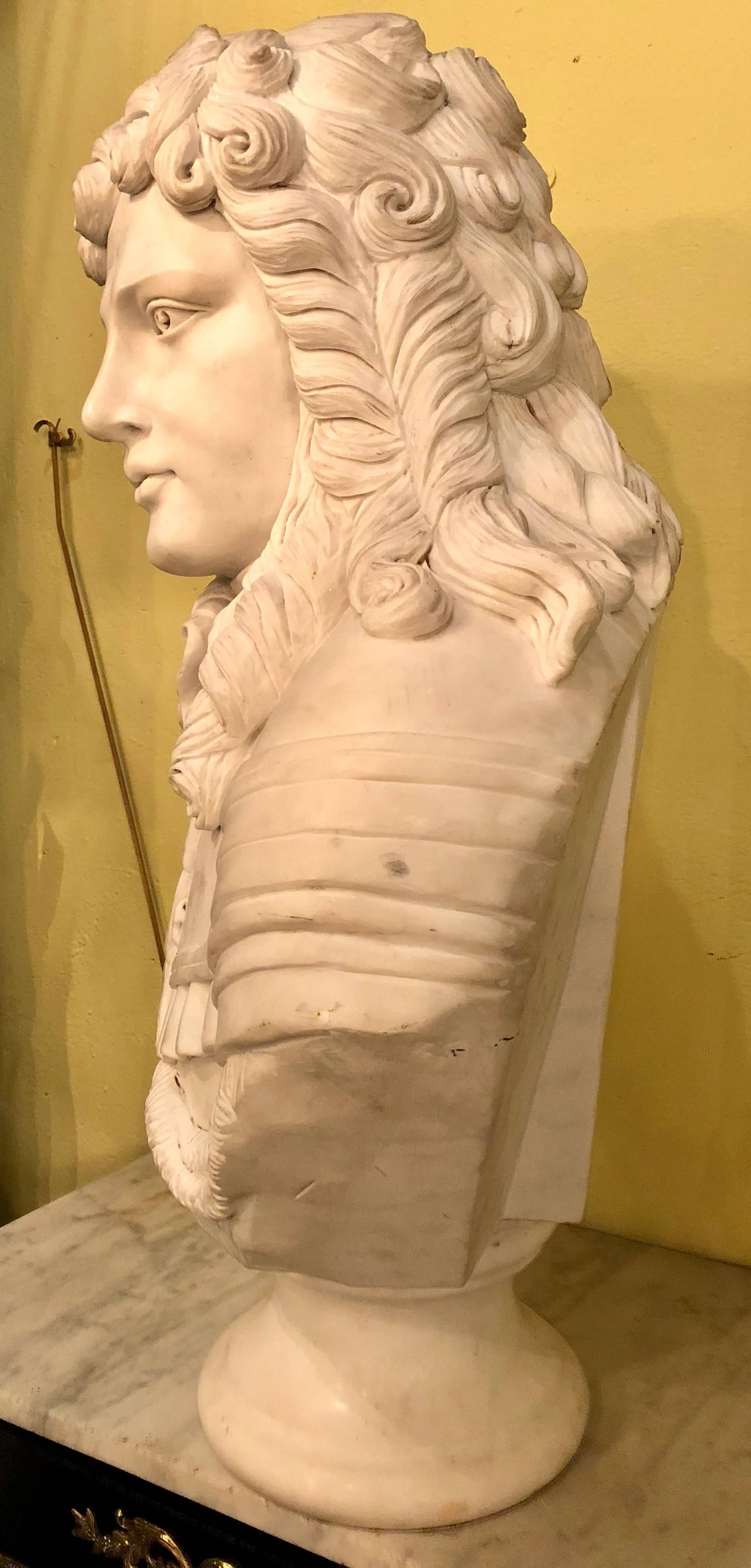 Monumental Marble Bust of a Nobel Gentleman 9