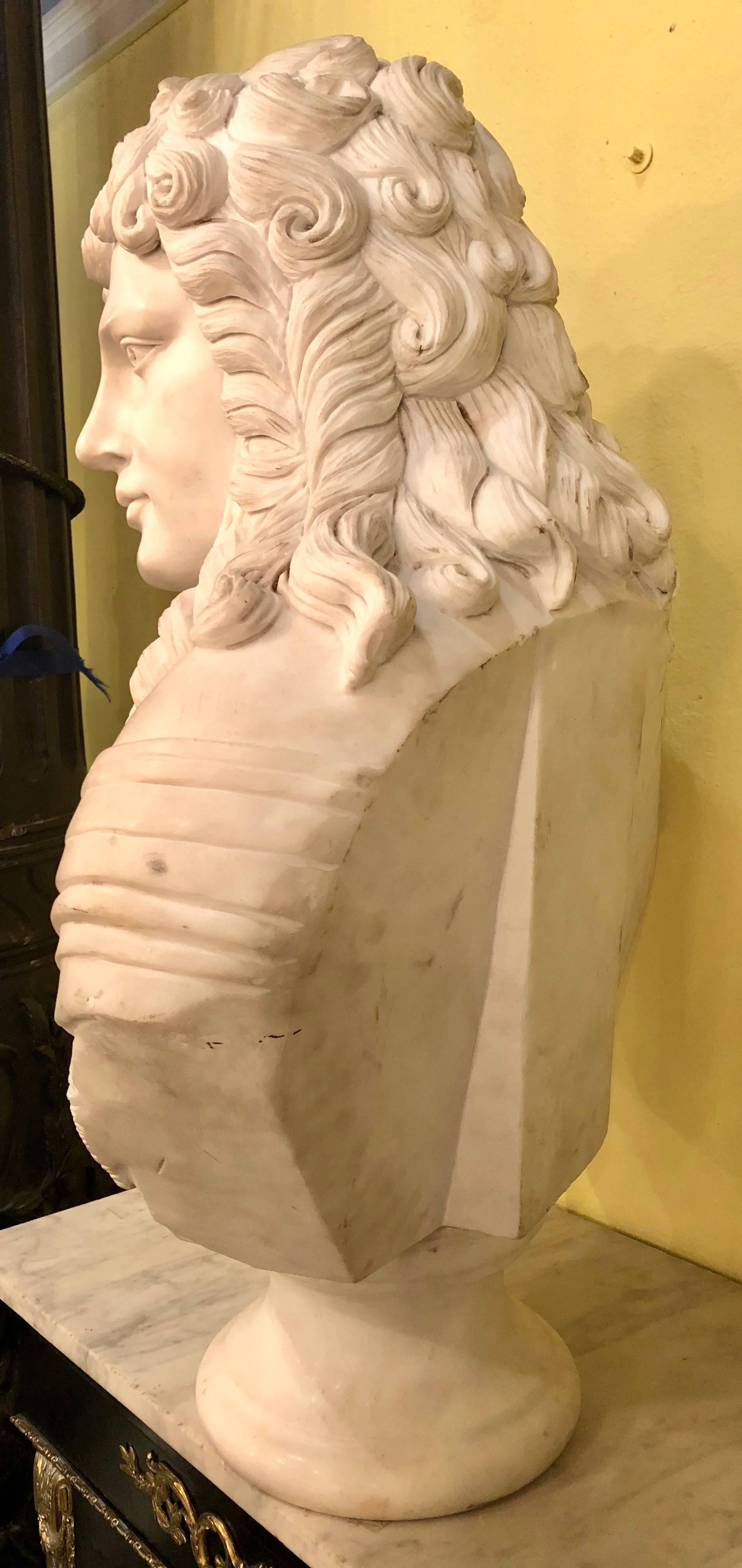 Monumental Marble Bust of a Nobel Gentleman 10