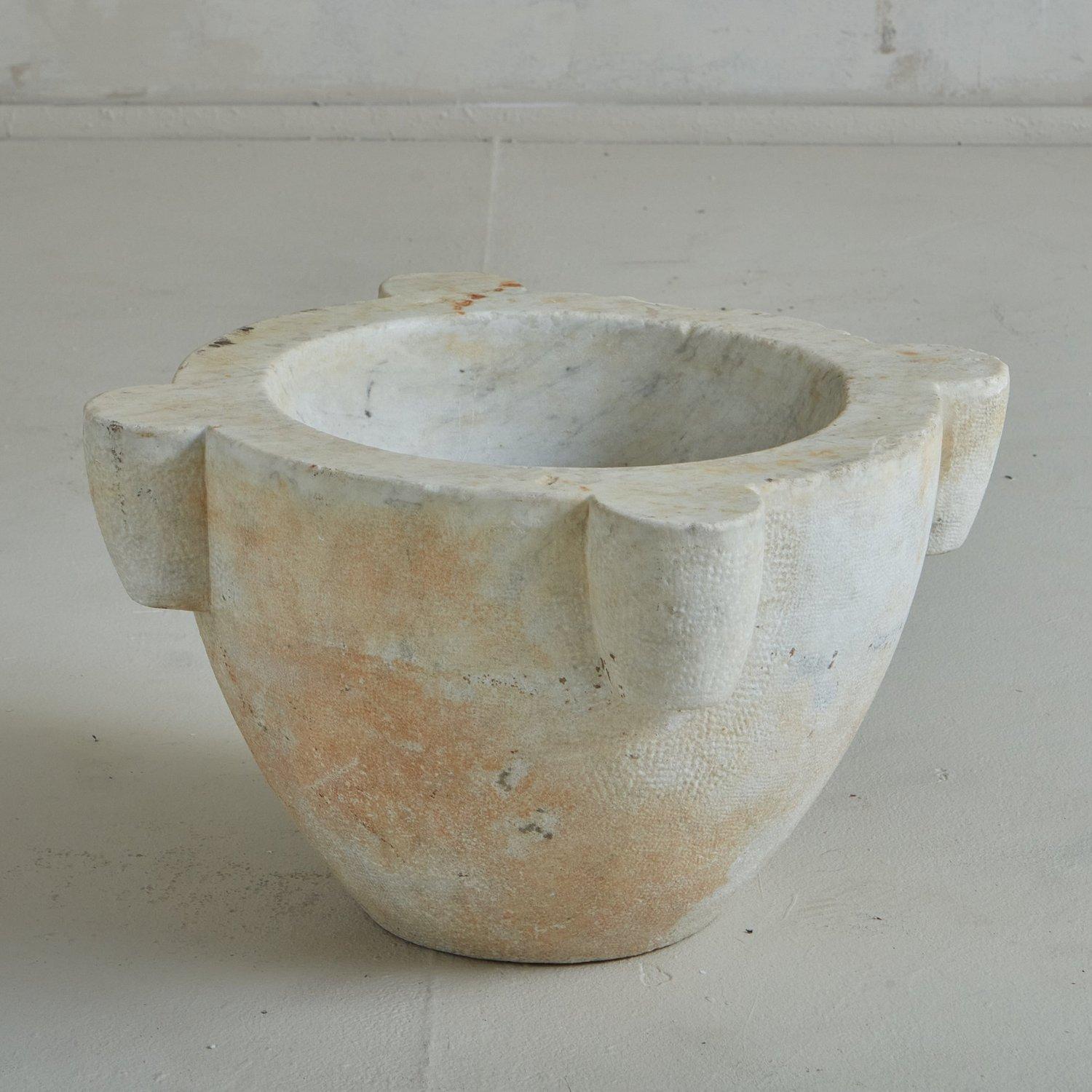 French Monumental Marble Mortar, France 1900s For Sale