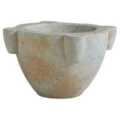 Vintage Monumental Marble Mortar, France 1900s