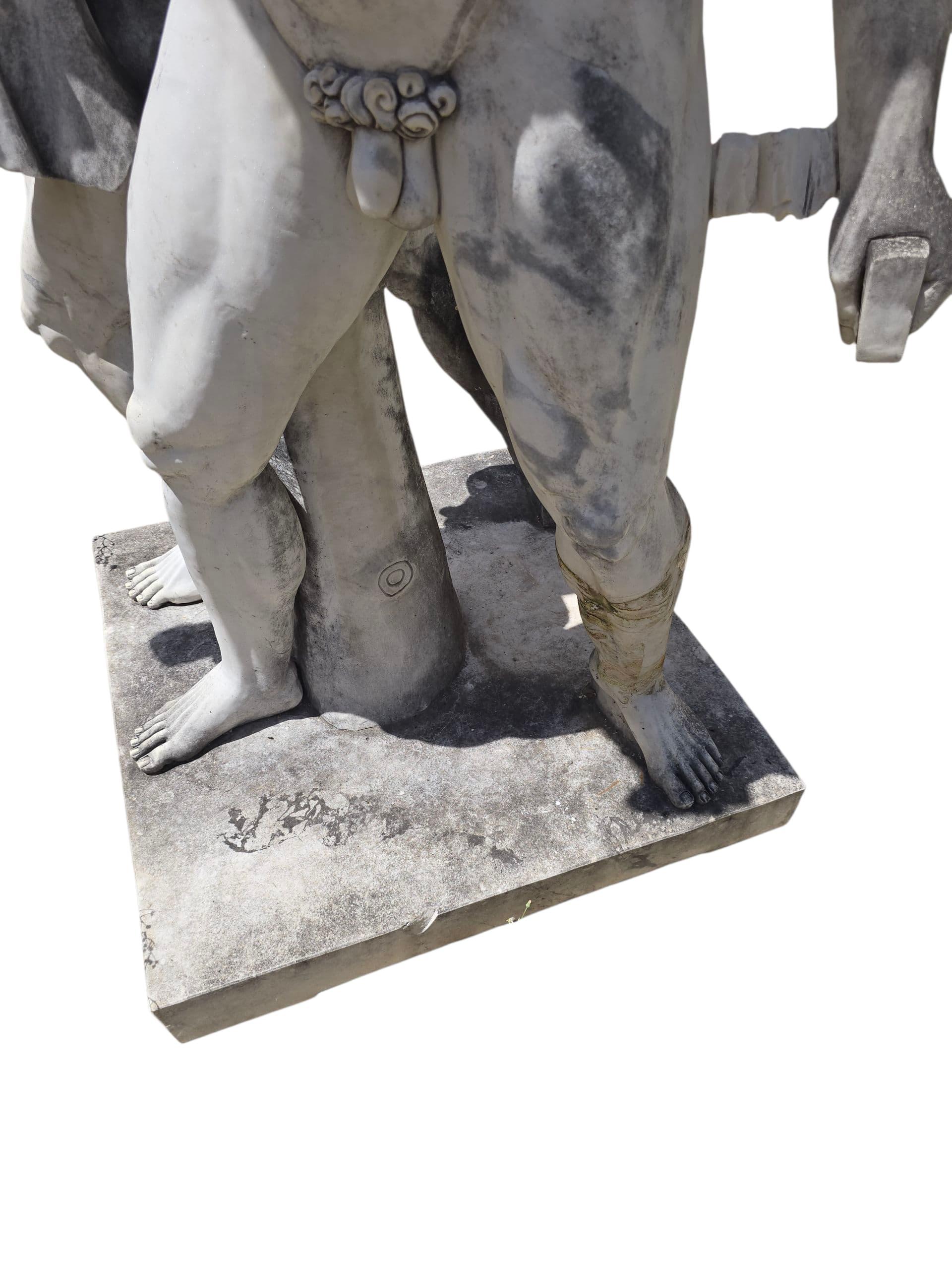 Monumental Marble Sculpture of the Tyrannicides, Italian, Early 20th Century For Sale 3