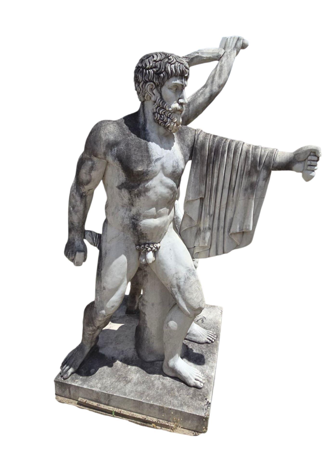 Monumental Marble Sculpture of the Tyrannicides, Italian, Early 20th Century For Sale 6