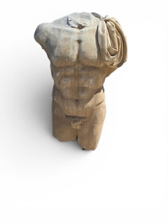 Monumental Marble Torso of a Greek Athlete, Italy, 1950s