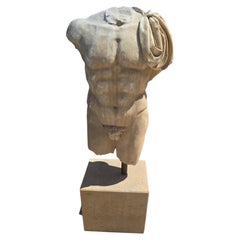 Monumental Marble Torso of a Greek Athlete, Italy, 1950s