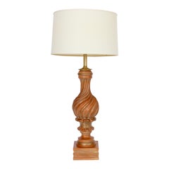 Monumental Marbro Lamp Co. Hand Carved Giltwood Table Lamp