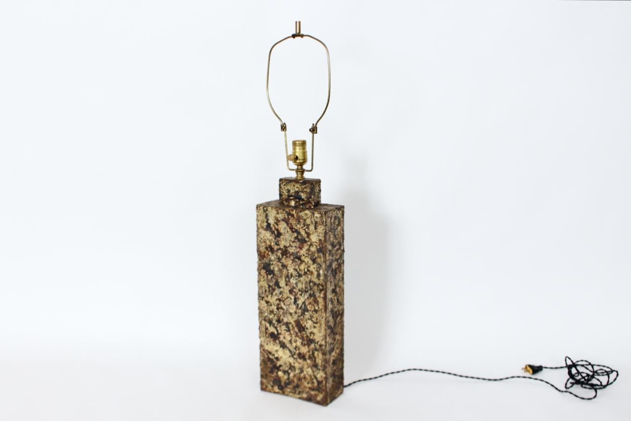 Monumental Marcello Fantoni Brass Brazed Mixed Metal Table Lamp, C. 1960 For Sale 14