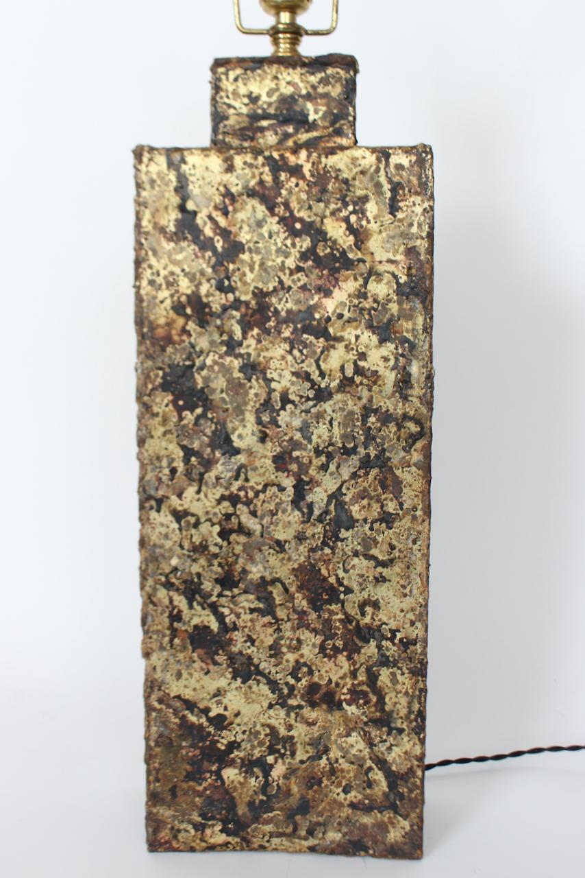 Monumental Marcello Fantoni Brass Brazed Mixed Metal Table Lamp, C. 1960 For Sale 3