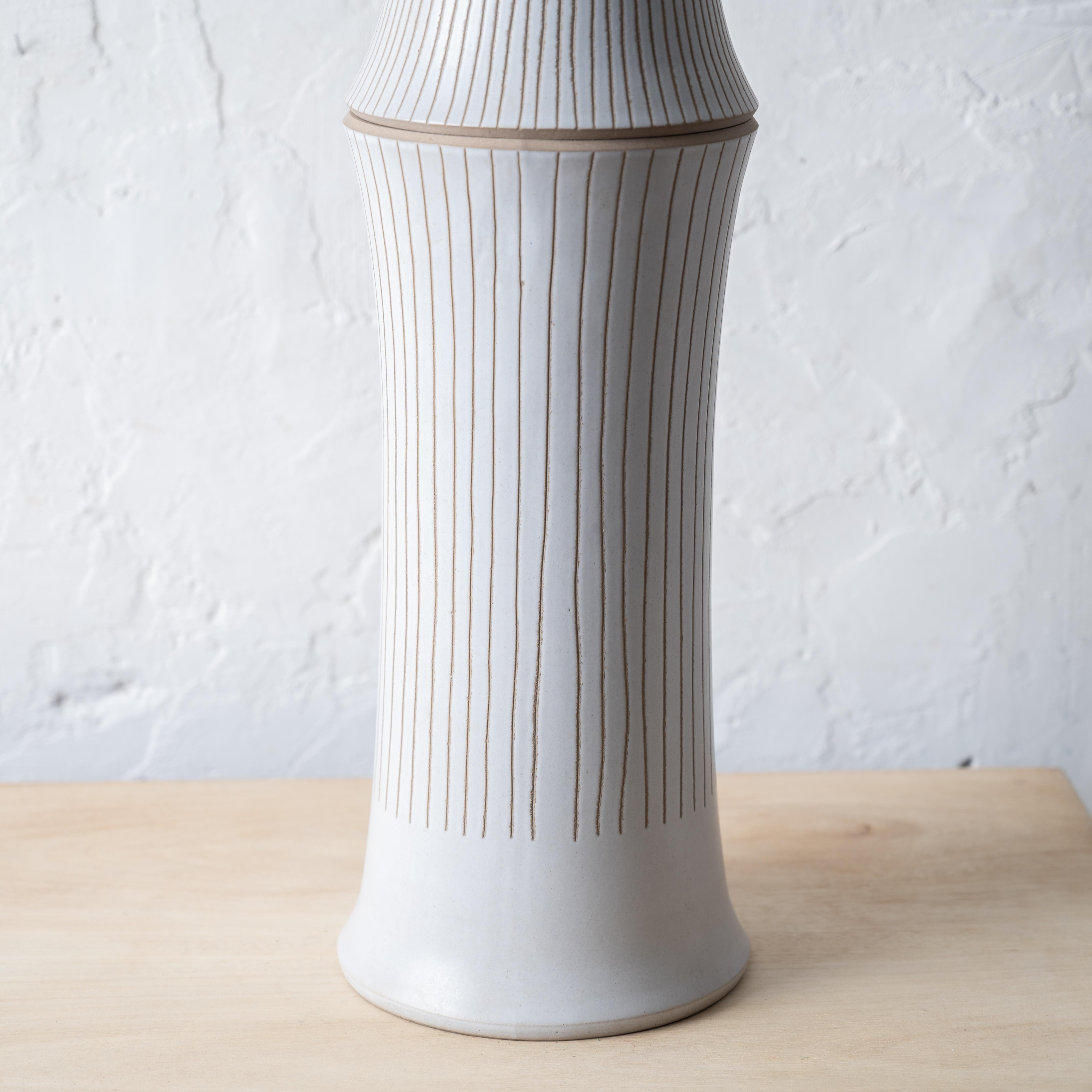 Mid-20th Century Monumental Martz Studio Ceramic Lamp, 1950s For Sale