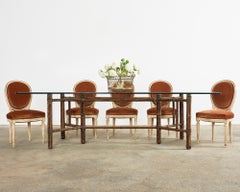 Monumental McGuire Bamboo Glass Rectangular Dining Table